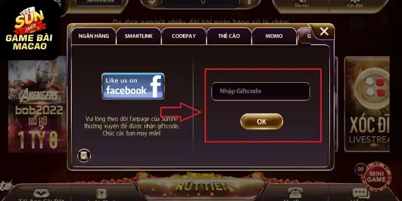 Các bước nhận quà nhanh chóng